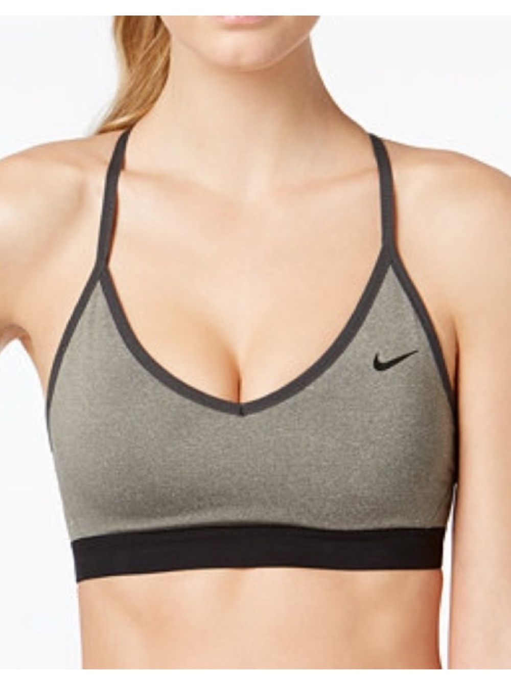 Nike Gray & Black Crossback Sports Bra